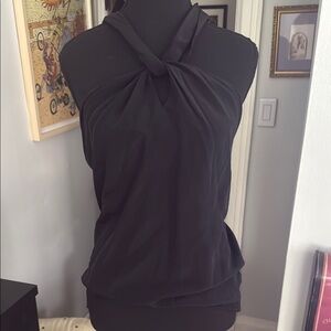 Matty M Black Sleeveless Halter Tank Top